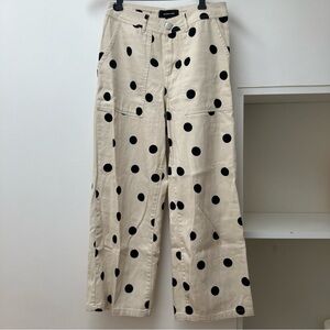 Polka Dot Wide-Leg Pants